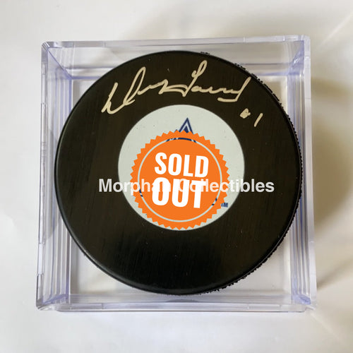 Doug Favell - Autographed Puck Colorado Rockies
