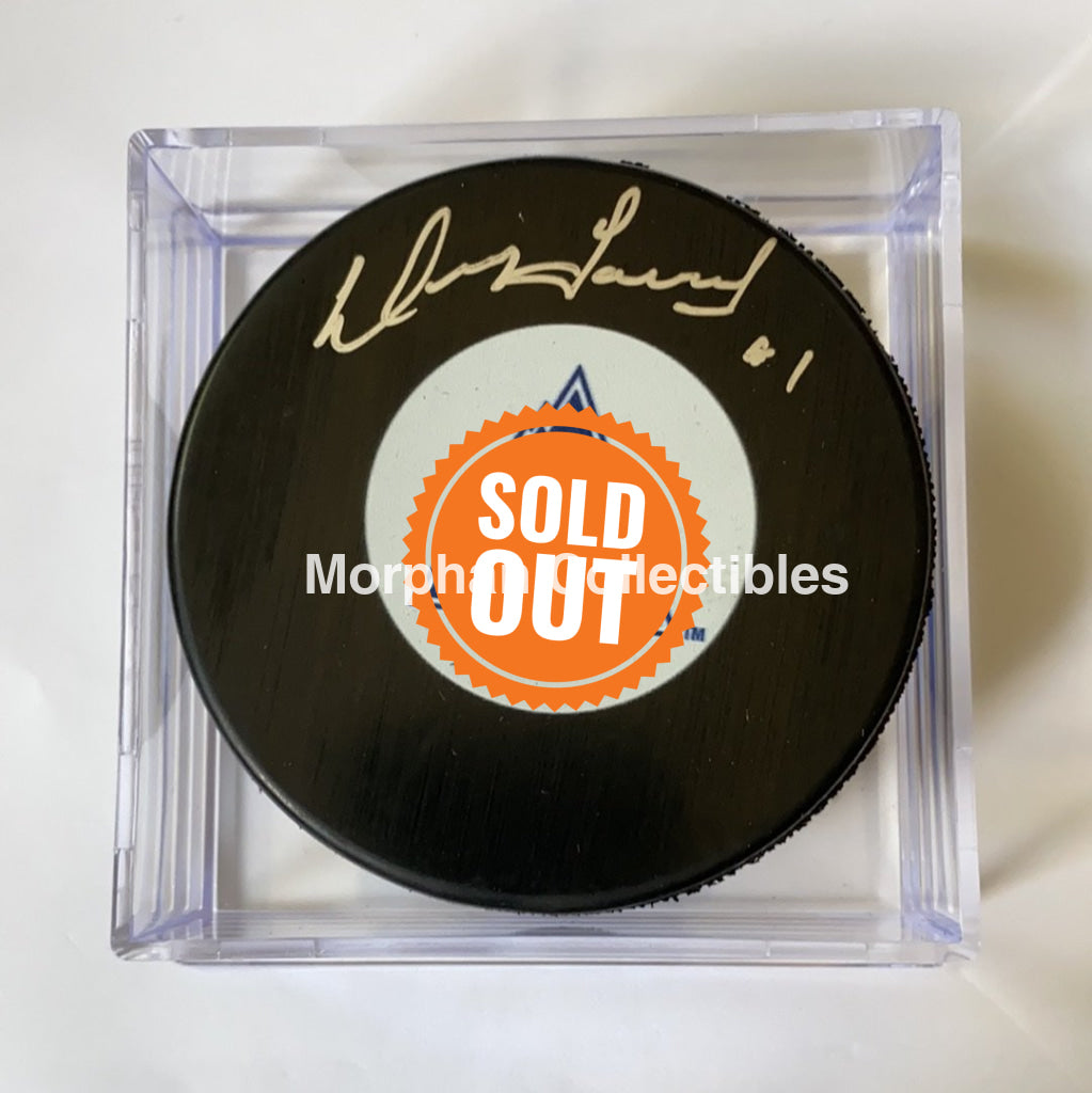 Doug Favell - Autographed Puck Colorado Rockies