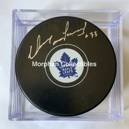 Doug Favell - Autographed Puck Toronto Maple Leafs