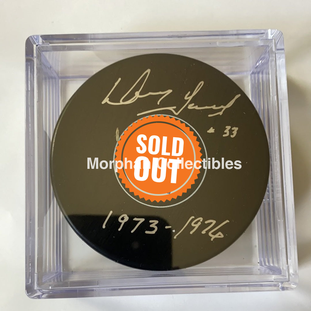 Doug Favell - Autographed Puck Toronto Maple Leafs