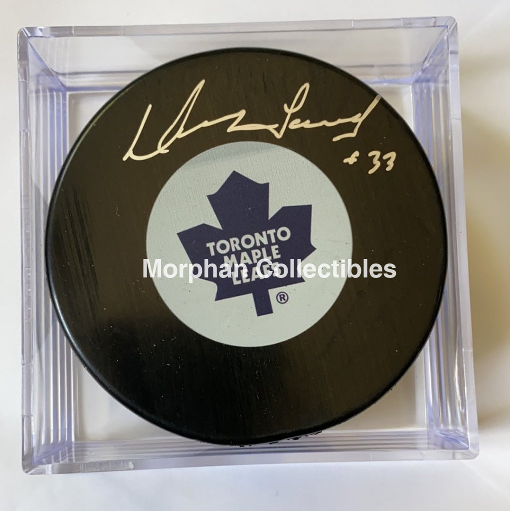 Doug Favell - Autographed Puck Toronto Maple Leafs