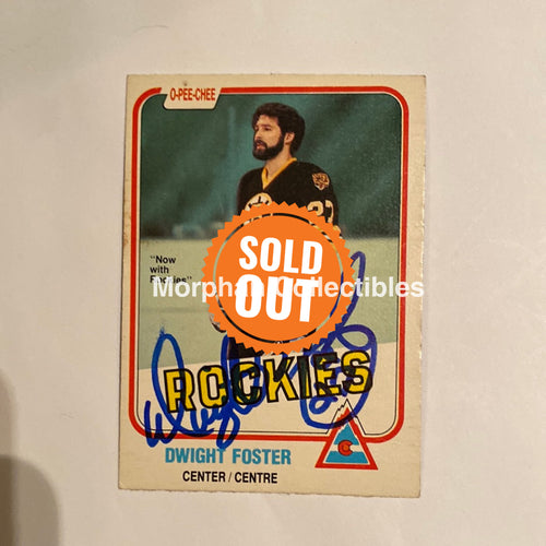 Dwight Foster - Autographed Card 1981-82 Opc