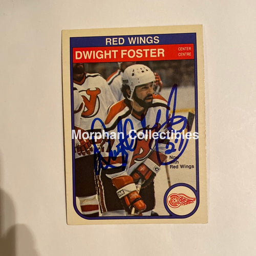 Dwight Foster - Autographed Card 1982-83 Opc