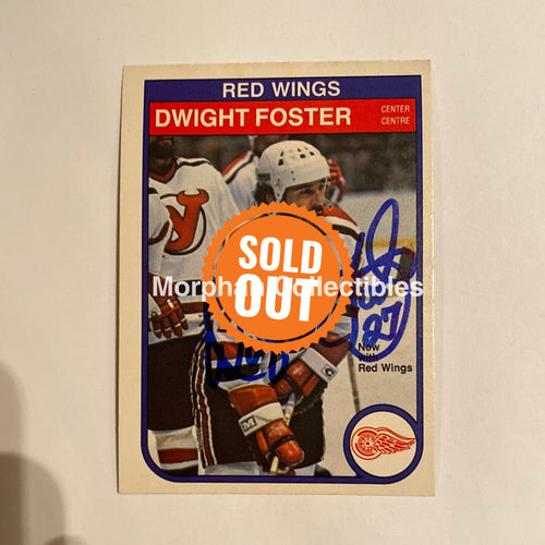 Dwight Foster - Autographed Card 1982-83 Opc