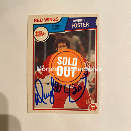 Dwight Foster - Autographed Card 1983-84 Opc