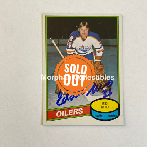 Eddie Mio - Autographed Card Opc 1980-81