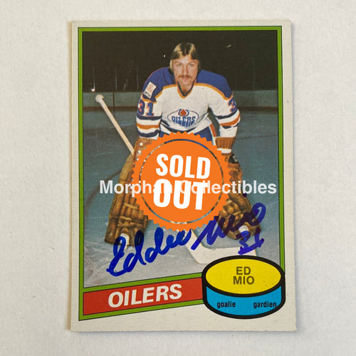 Eddie Mio - Autographed Card Opc 1980-81