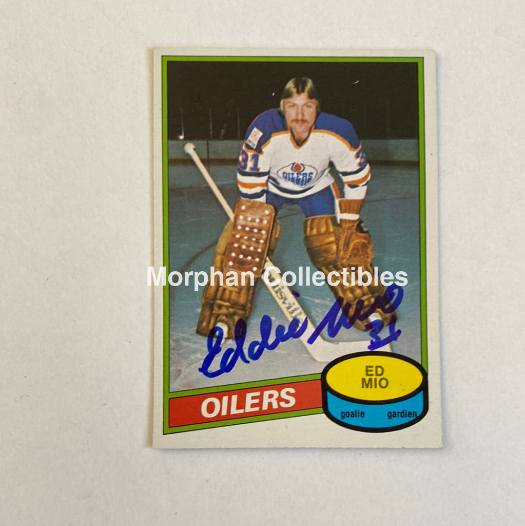 Eddie Mio - Autographed Card Opc 1980-81