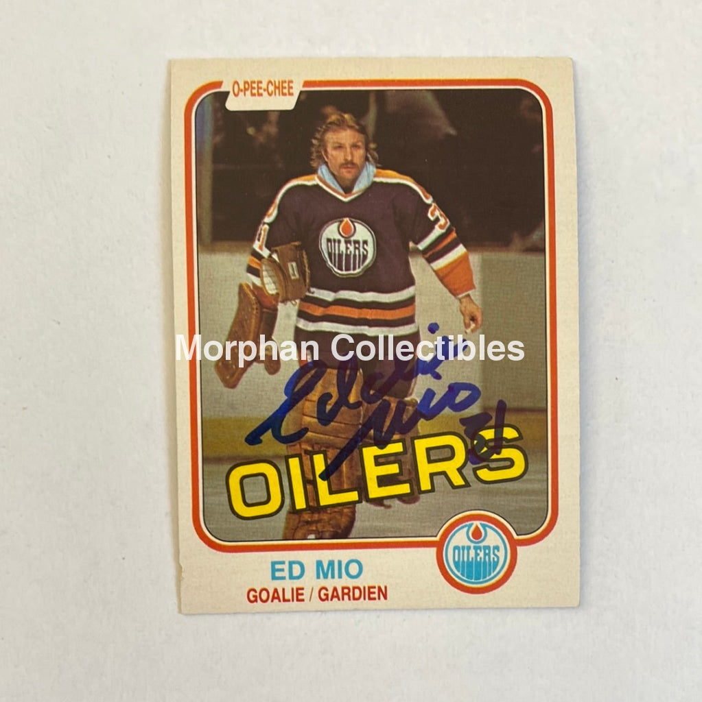 Eddie Mio - Autographed Card Opc 1981-82