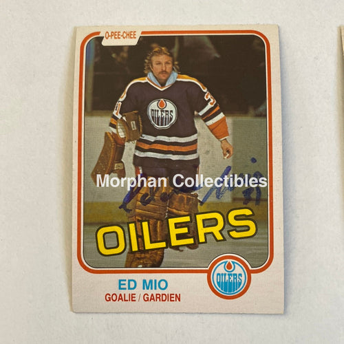 Eddie Mio - Autographed Card Opc 1981-82