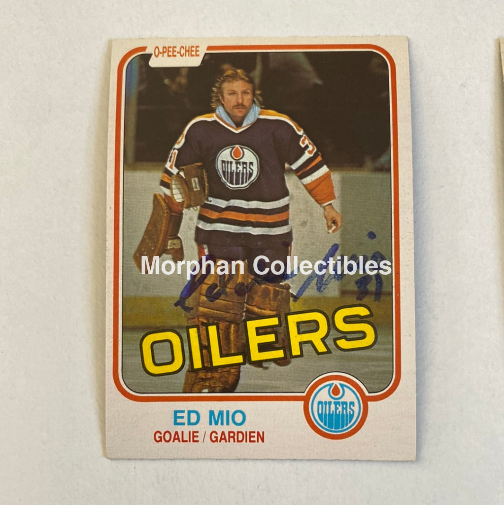 Eddie Mio - Autographed Card Opc 1981-82