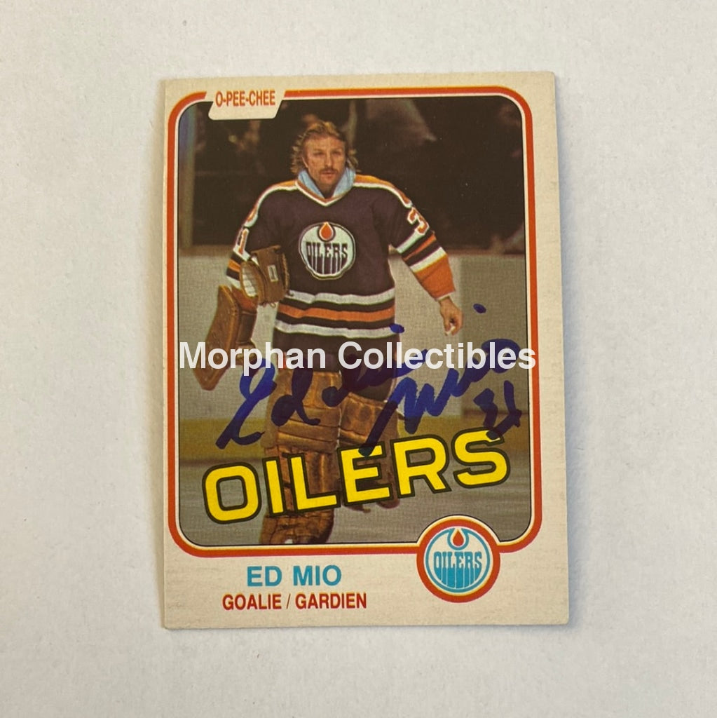 Eddie Mio - Autographed Card Opc 1981-82