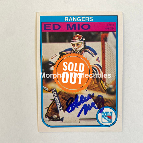 Eddie Mio - Autographed Card Opc 1982-83