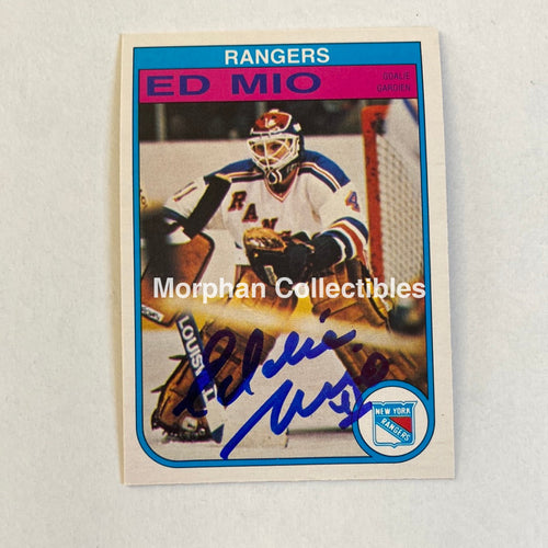 Eddie Mio - Autographed Card Opc 1982-83