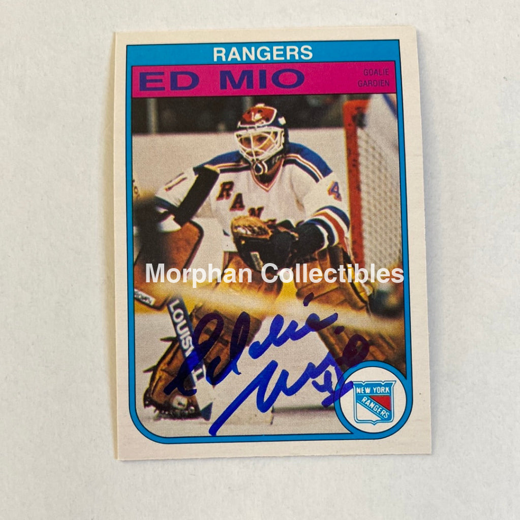 Eddie Mio - Autographed Card Opc 1982-83