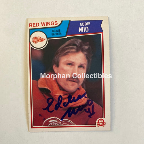 Eddie Mio - Autographed Card Opc 1983-84