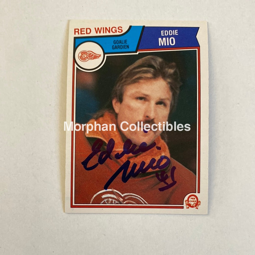 Eddie Mio - Autographed Card Opc 1983-84