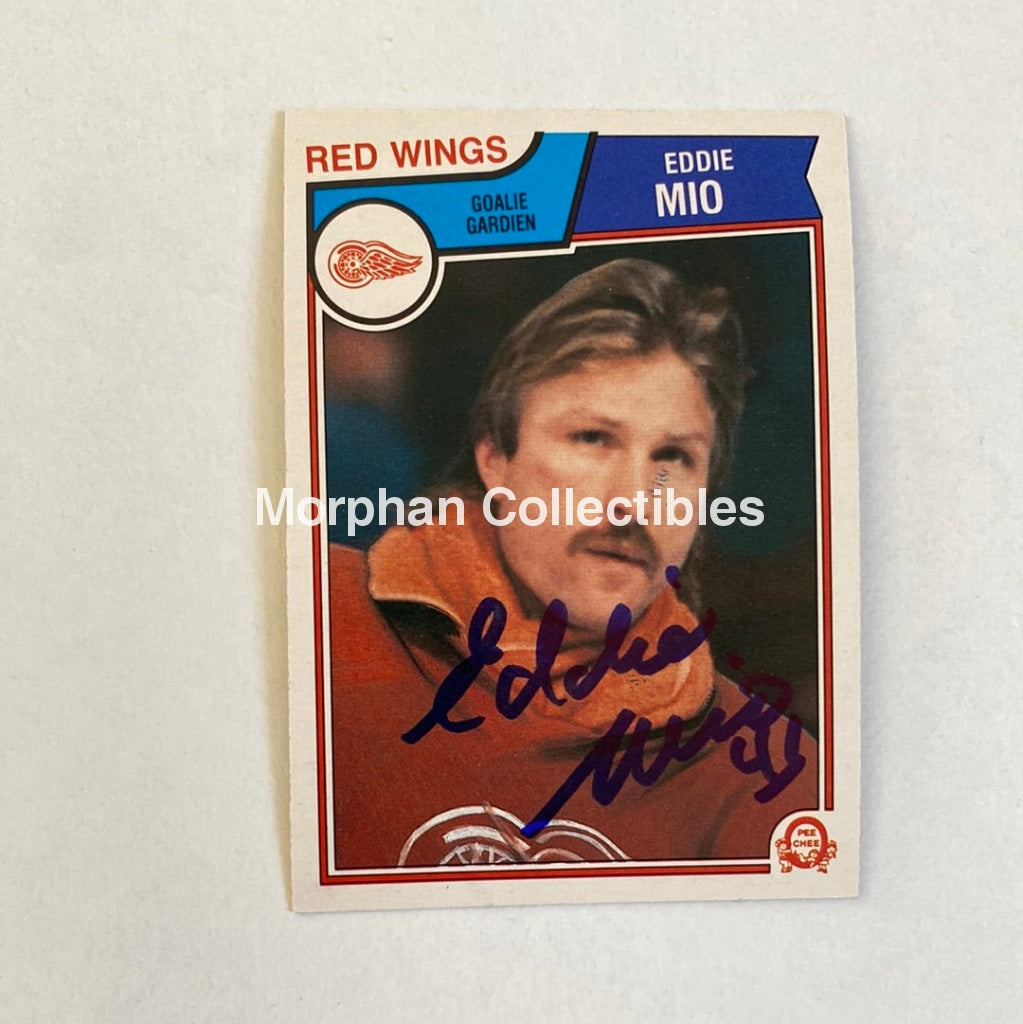 Eddie Mio - Autographed Card Opc 1983-84