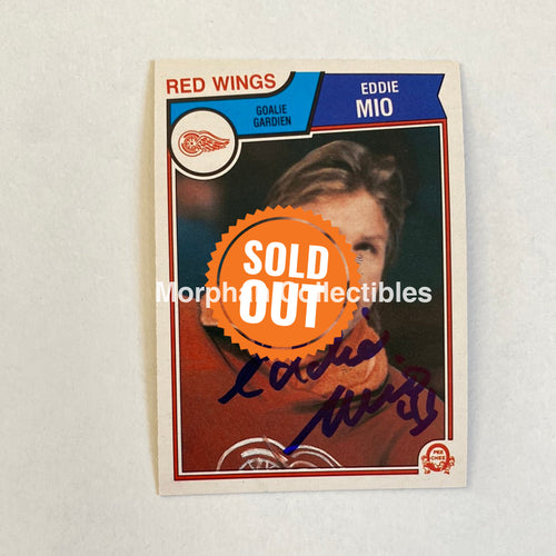 Eddie Mio - Autographed Card Opc 1983-84