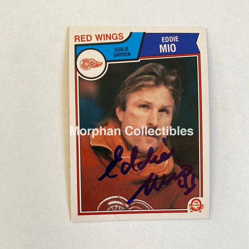 Eddie Mio - Autographed Card Opc 1983-84