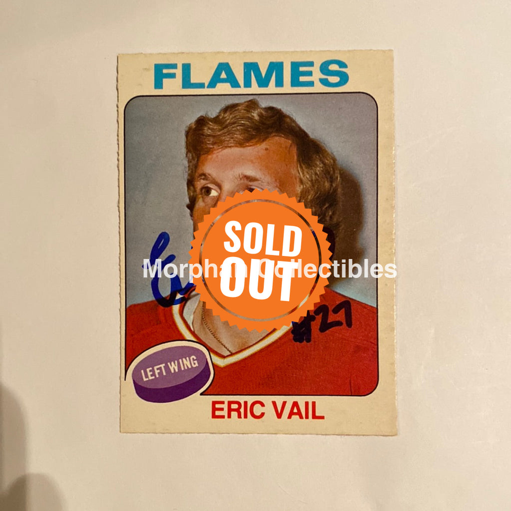Eric Vail - Autographed Card 1975-76 Opc
