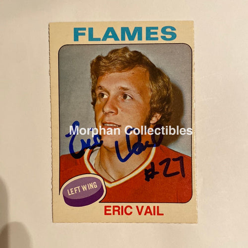 Eric Vail - Autographed Card 1975-76 Opc