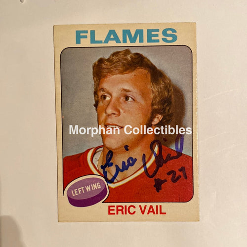 Eric Vail - Autographed Card 1975-76 Opc