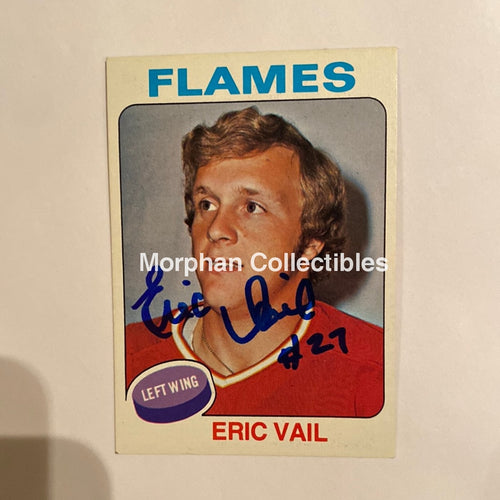 Eric Vail - Autographed Card 1975-76 Topps