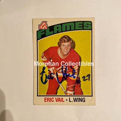 Eric Vail - Autographed Card 1976-77 Opc