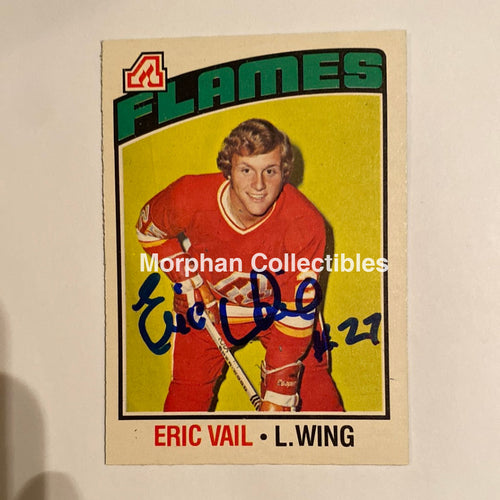 Eric Vail - Autographed Card 1976-77 Opc
