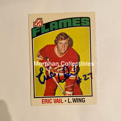 Eric Vail - Autographed Card 1976-77 Opc
