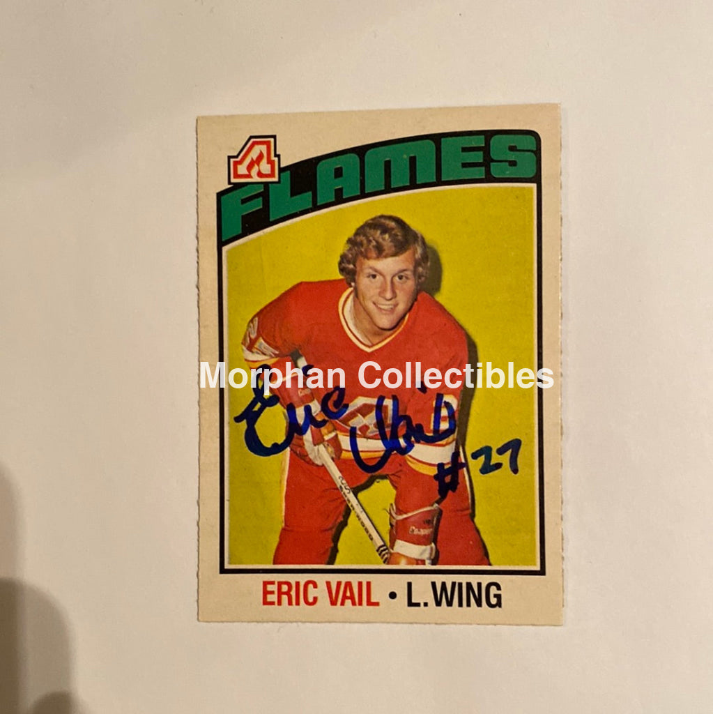 Eric Vail - Autographed Card 1976-77 Opc