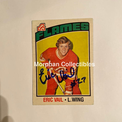 Eric Vail - Autographed Card 1976-77 Opc
