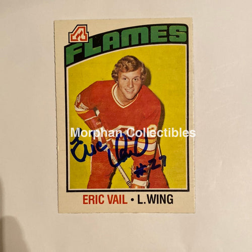 Eric Vail - Autographed Card 1976-77 Opc