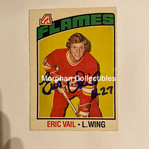 Eric Vail - Autographed Card 1976-77 Opc