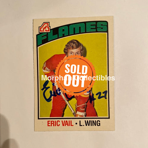 Eric Vail - Autographed Card 1976-77 Opc
