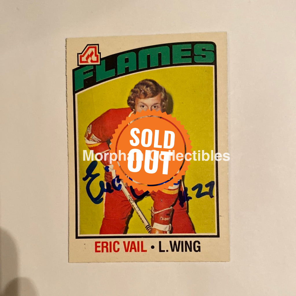 Eric Vail - Autographed Card 1976-77 Opc