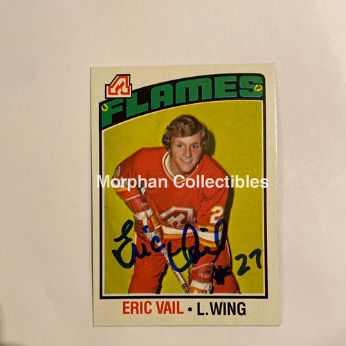 Eric Vail - Autographed Card 1976-77 Topps