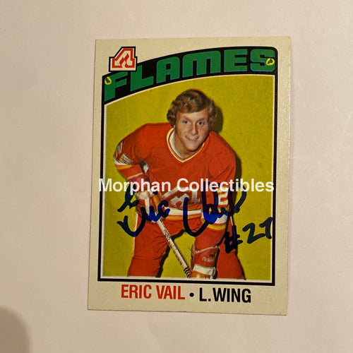 Eric Vail - Autographed Card 1976-77 Topps