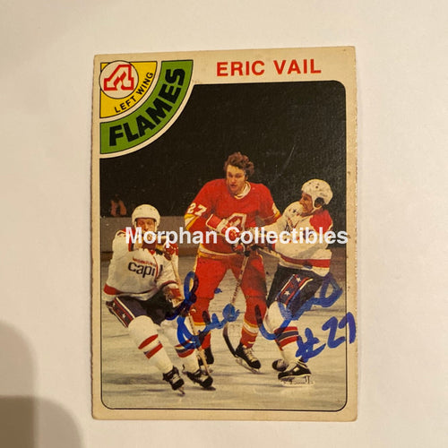 Eric Vail - Autographed Card 1978-79 Opc
