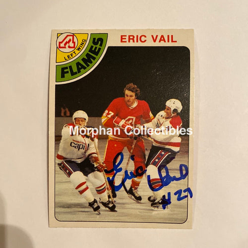 Eric Vail - Autographed Card 1978-79 Opc