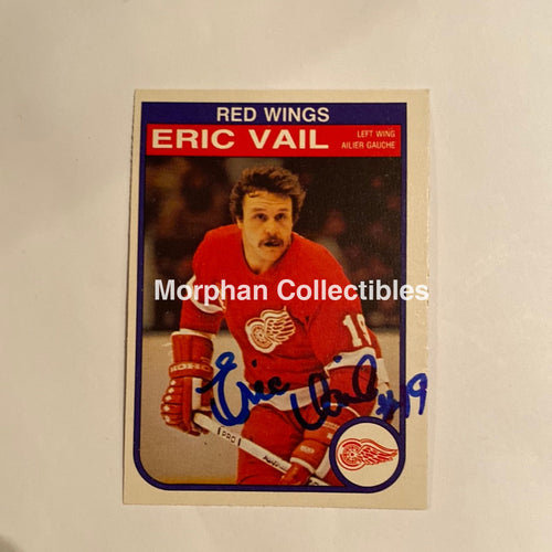 Eric Vail - Autographed Card 1982-83 Opc