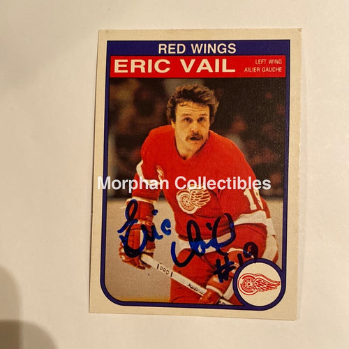 Eric Vail - Autographed Card 1982-83 Opc