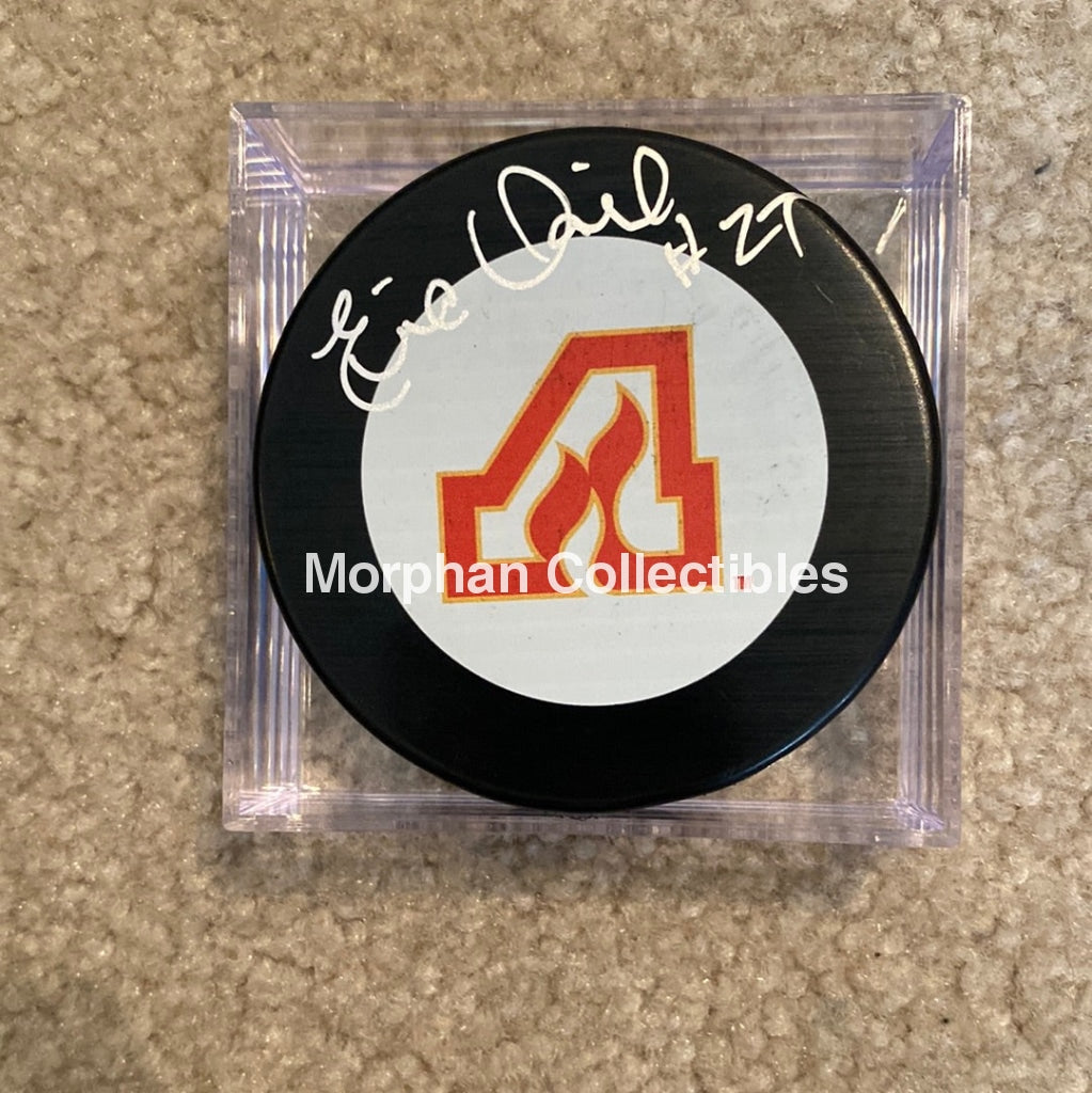 Eric Vail - Autographed Pick Atlanta Flames Puck