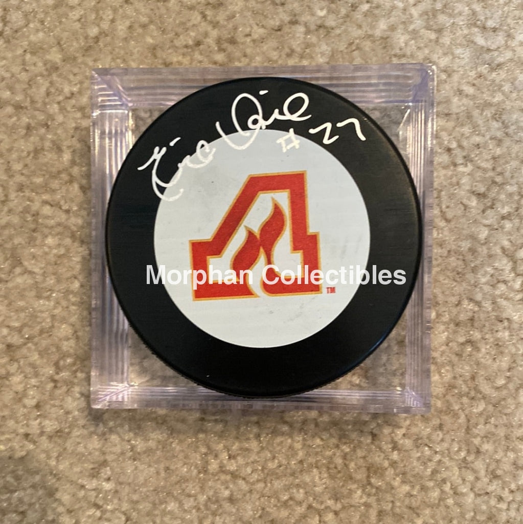 Eric Vail - Autographed Pick Atlanta Flames Puck