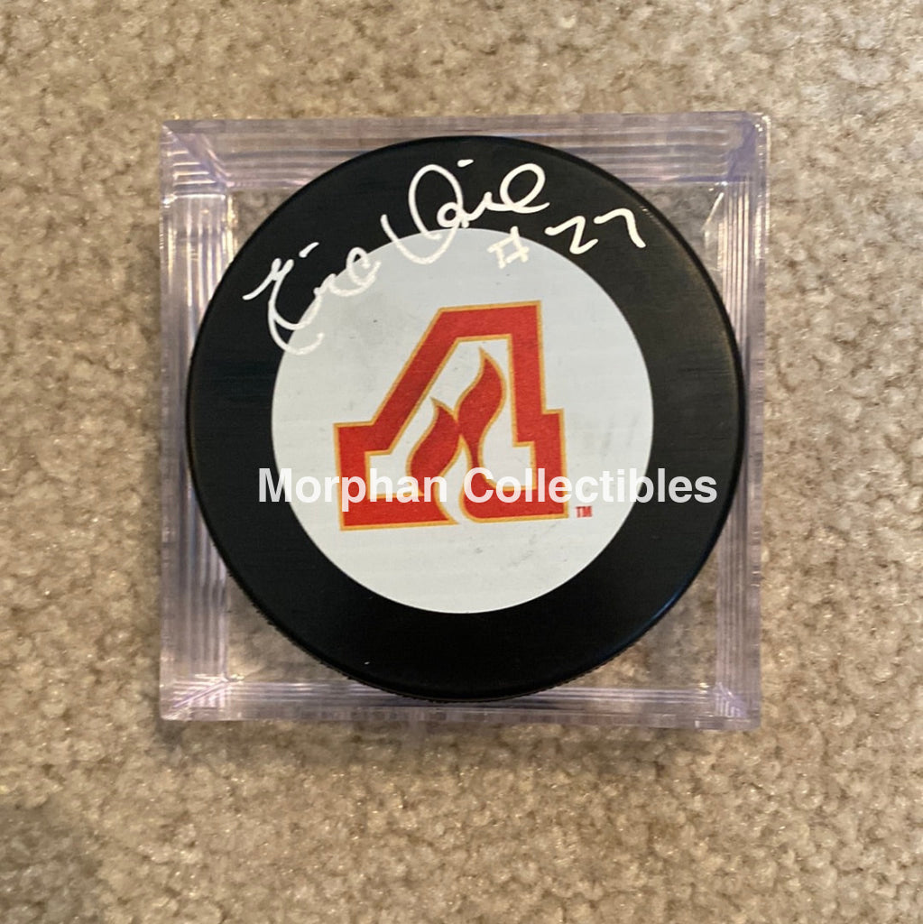 Eric Vail - Autographed Pick Atlanta Flames Puck