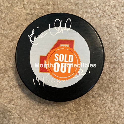 Eric Vail - Autographed Pick Atlanta Flames Puck