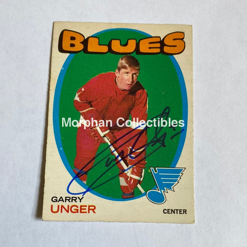 Garry Unger - Autographed Card Opc 1971-72