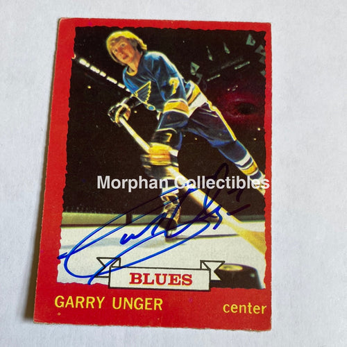 Garry Unger - Autographed Card Opc 1973-74