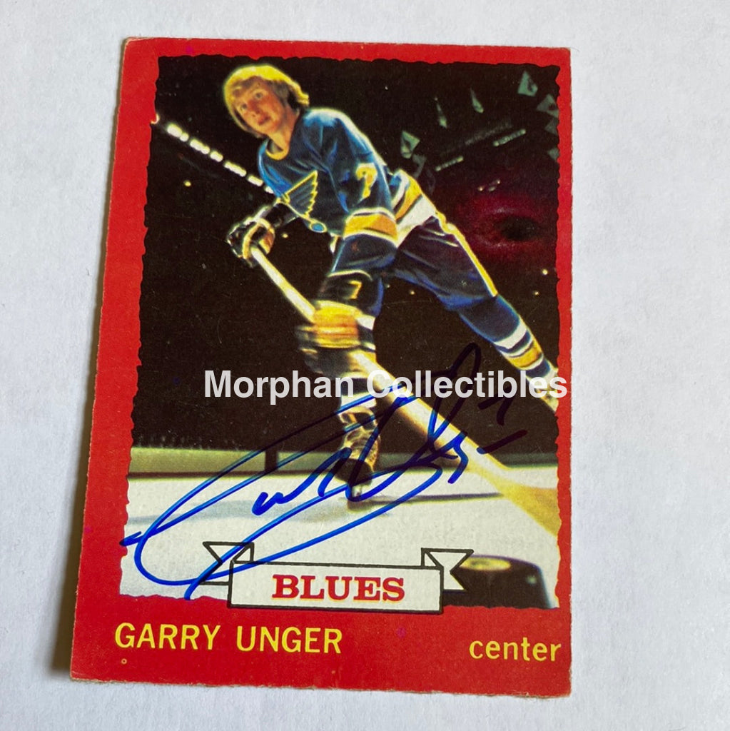 Garry Unger - Autographed Card Opc 1973-74